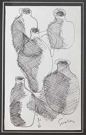 Siep van den Berg - Amphora vazen - inkt tekening kopen? Bied vanaf 75!