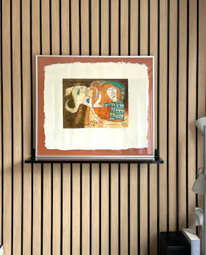 Shahid Parvez - (1970) – “Rode Olifant” – gesigneerde kleurenzeefdruk (151/500) – ingelijst kopen? Bied vanaf 20!