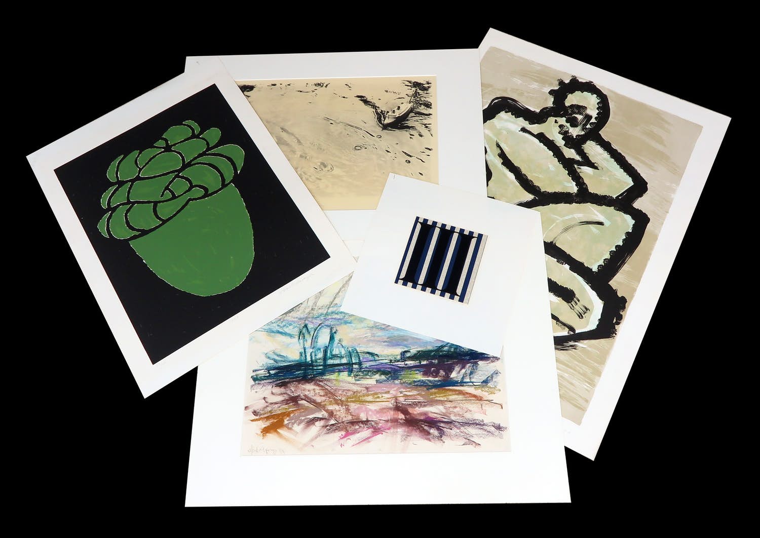 Bob Lens - en andere! - Lot van 10 werken op papier kopen? Bied vanaf 1!