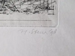 Herma Steur - Intrigerende monochrome Ets – zonder titel – proefdruk 1e staat – 1998 kopen? Bied vanaf 38!