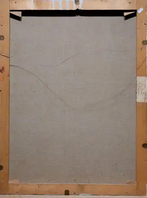 Jörg Remé - Ingelijste olieverf op doek: Compositie met figuur - 1968 kopen? Bied vanaf 599!