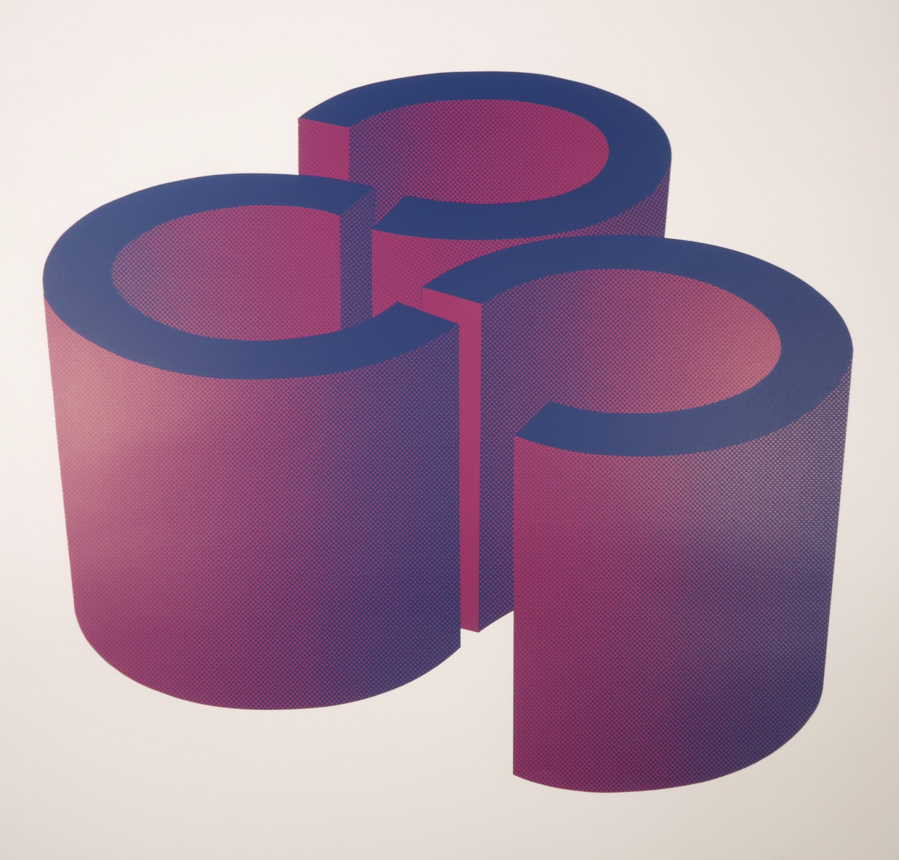 Yvonne Kracht - Zeefdruk, Geometrische vorm, S II n 21f verkocht voor € 80!