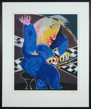 Juan Garcia Ripolles - Zeefdruk, Pianista - Ingelijst kopen? Bied vanaf 150!