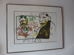 Herman Brood - Zeefdruk, uit 1998, Titel, "Paddo 's". kopen? Bied vanaf 150!
