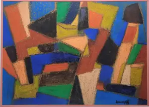 Joop Kropff - Abstracte compositie kopen? Bied vanaf 375!