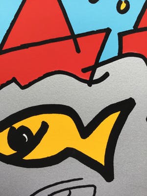 Peter Louman - Zeefdruk “over water gesproken” gesigneerd kopen? Bied vanaf 25!