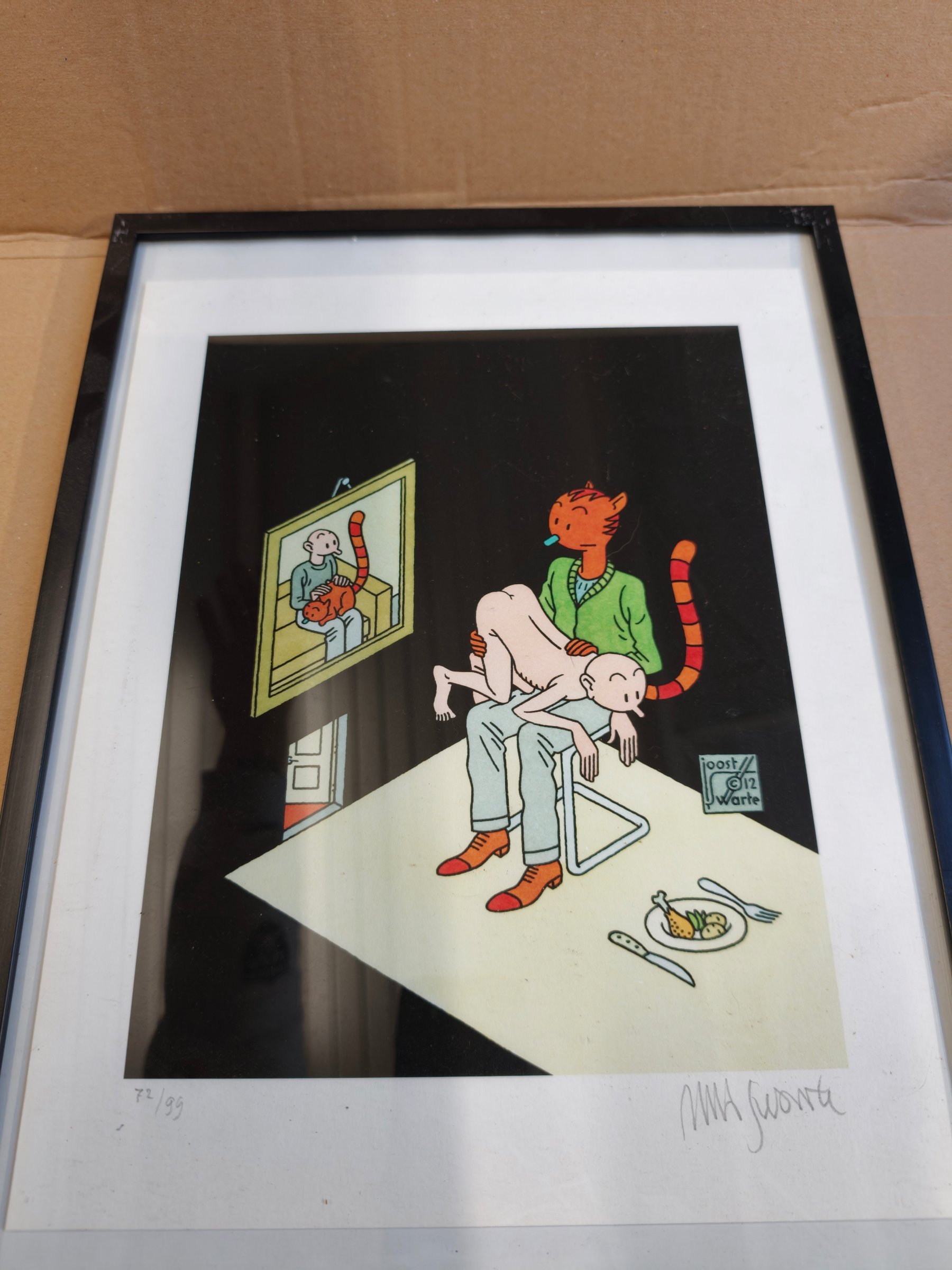 Joost Swarte - Mens op kat kopen? Bied vanaf 70!
