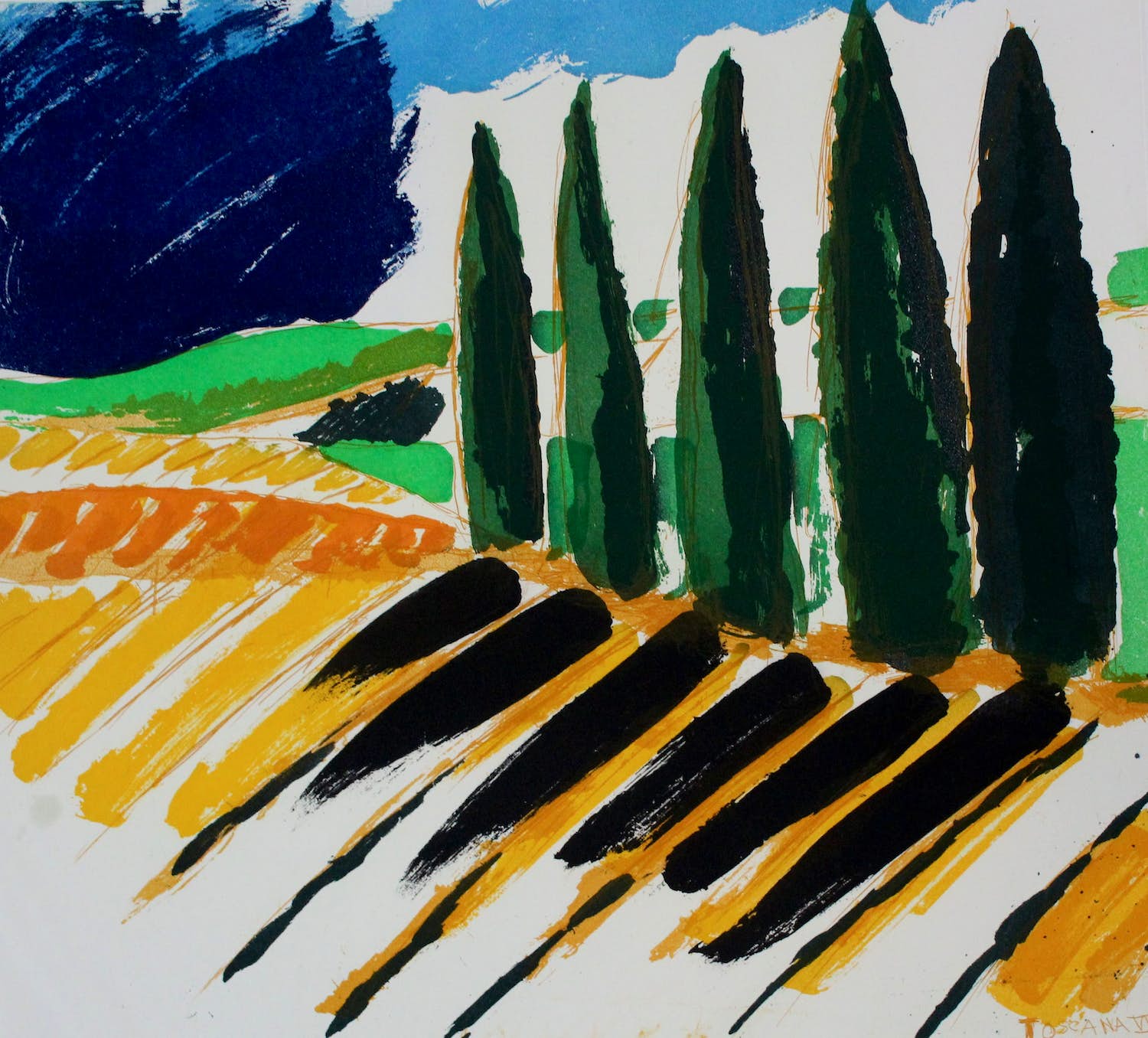Jan Cremer - Kleuren ets: Toscana VI - 1998 kopen? Bied vanaf 1!