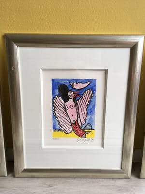 Corneille - 4 stuks prachtig ingelijste Corneille ‘s kopen? Bied vanaf 485!