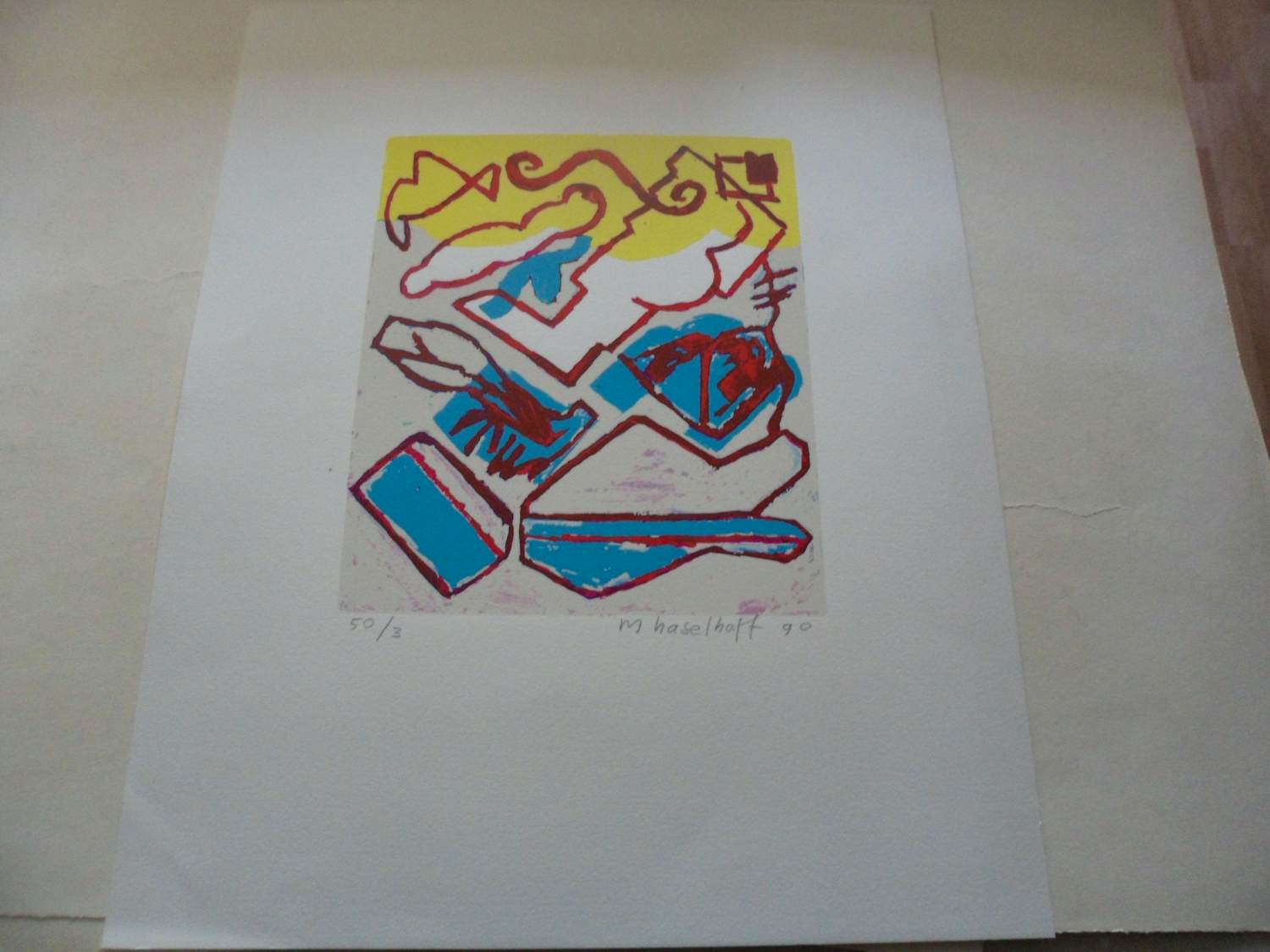 Marianne Haselhoff - Zeefdruk, Abstract. kopen? Bied vanaf 15!