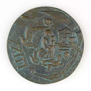 Paul Gregoire - Bronzen penning: Europa, 1957 verkocht voor € 65!