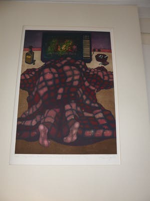 Helen van der Deen - Ets/Aquatint, Serie "van uit mijn slaapzak gezien IX". kopen? Bied vanaf 30!