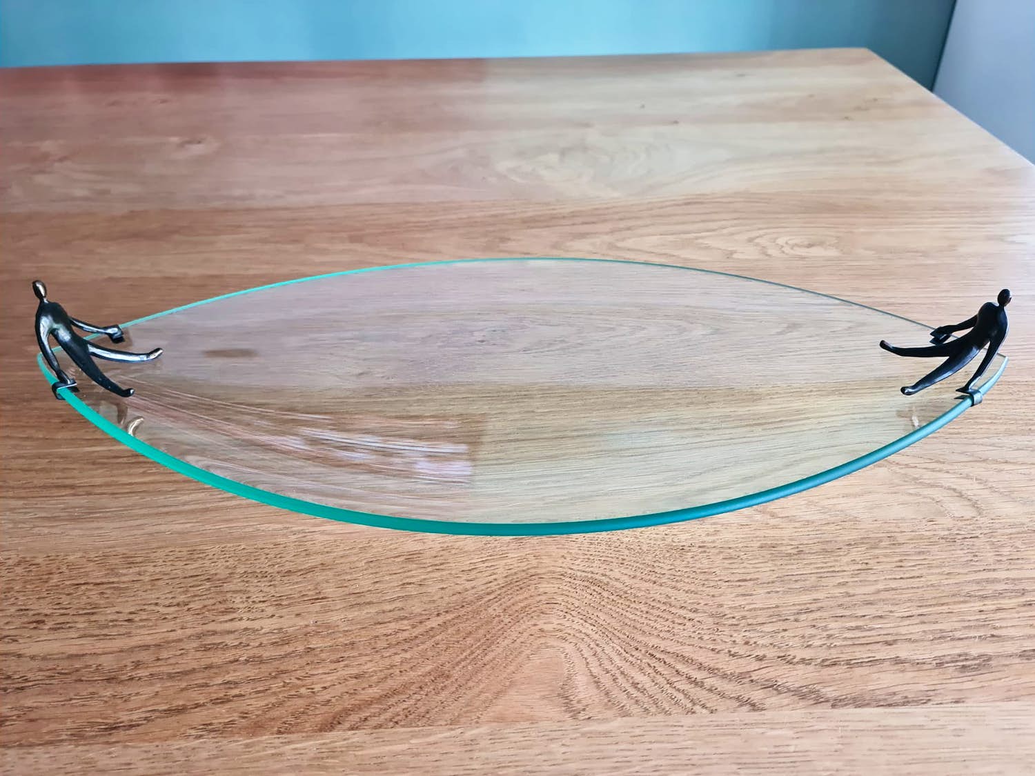 Corry Ammerlaan - 'In Balans' - Schaal met bronzen figuren - Glas, Brons kopen? Bied vanaf 1!