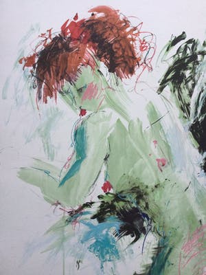 Annemarie de Groot - Subtiel naakt | Kleuren zeefdruk - Groot formaat kopen? Bied vanaf 35!