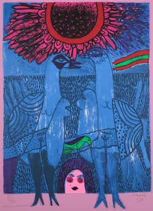 Corneille - Litho, Dialogue d'oiseaux verkocht voor € 1!