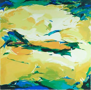 Marion Bakker - Zeefdruk, Paesaggio dei fiori - Ingelijst kopen? Bied vanaf 1!