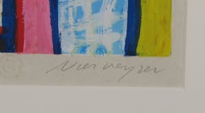 Henk Vierveijzer - Zeefdruk, Salamanders vangen - Ingelijst kopen? Bied vanaf 50!