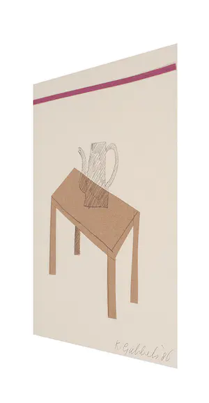 Klaas Gubbels - zt - mixed media (collage en tekening) - 1986 - unica kopen? Bied vanaf 395!