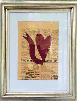 Klaas Gubbels - Hartenkan (ingelijst door de kunstenaar) verkocht voor € 495!