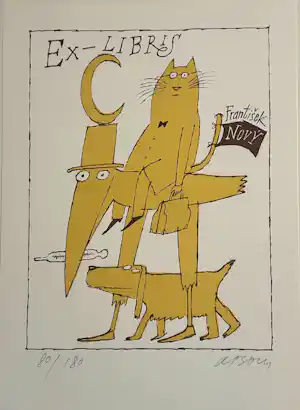 Adolf Born - Litho, Ex-Libris kaufen? Bieten Sie von 90!