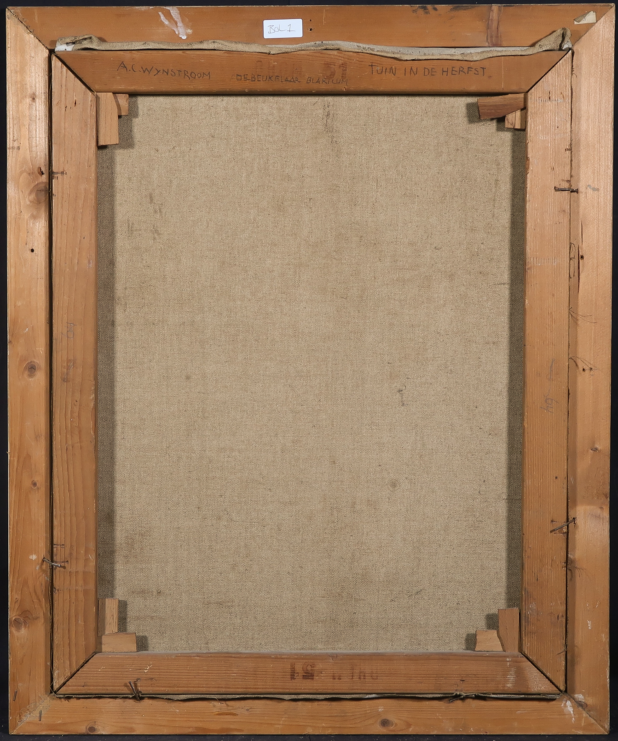 Antonie Wijnstroom - Olieverf op doek, Tuin in de herfst - Ingelijst kopen? Bied vanaf 1!