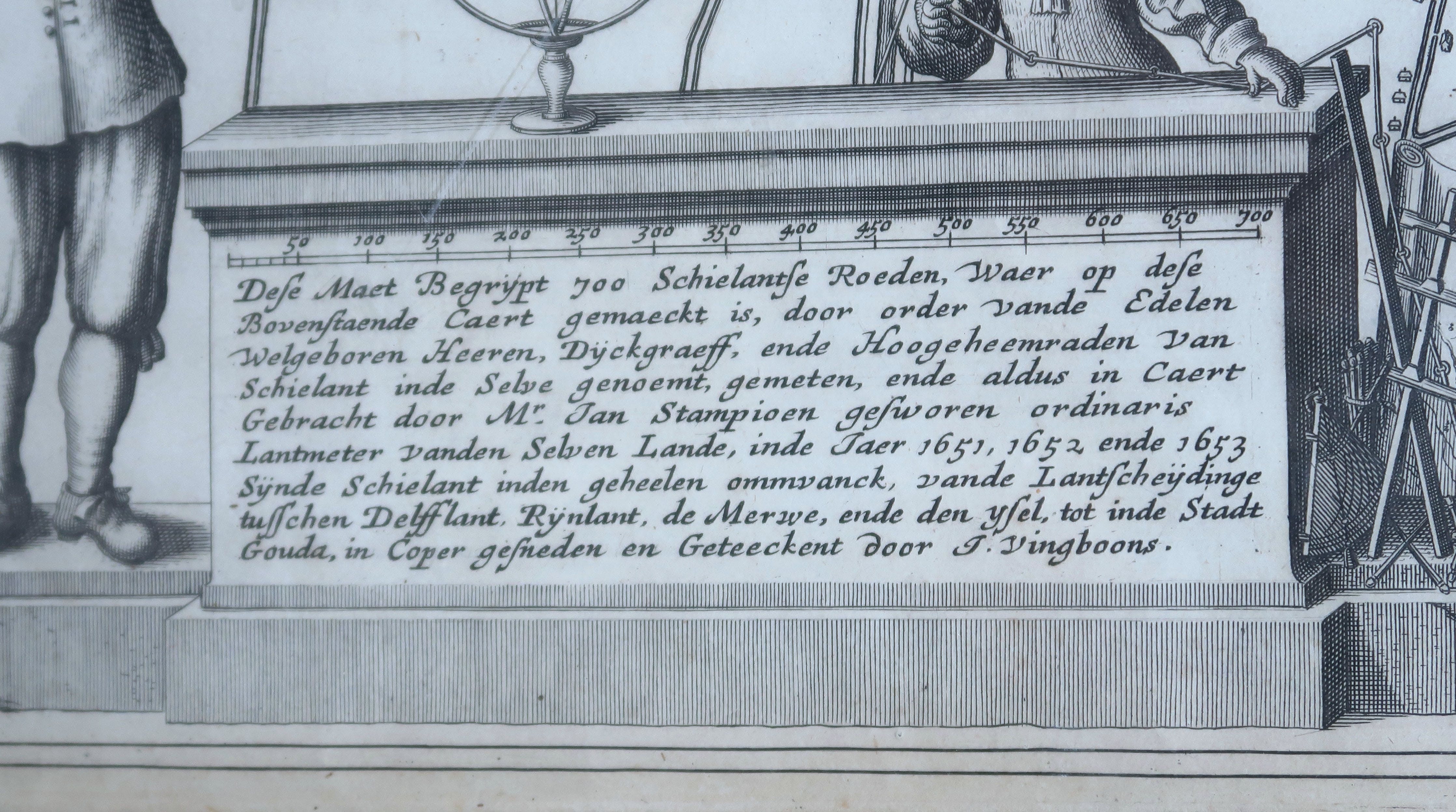 Johannes Vinckboons - Gravure, Hoogheemraedtschap van Schielandt (Rotterdam) - Ingelijst (Zeer groot) kopen? Bied vanaf 400!