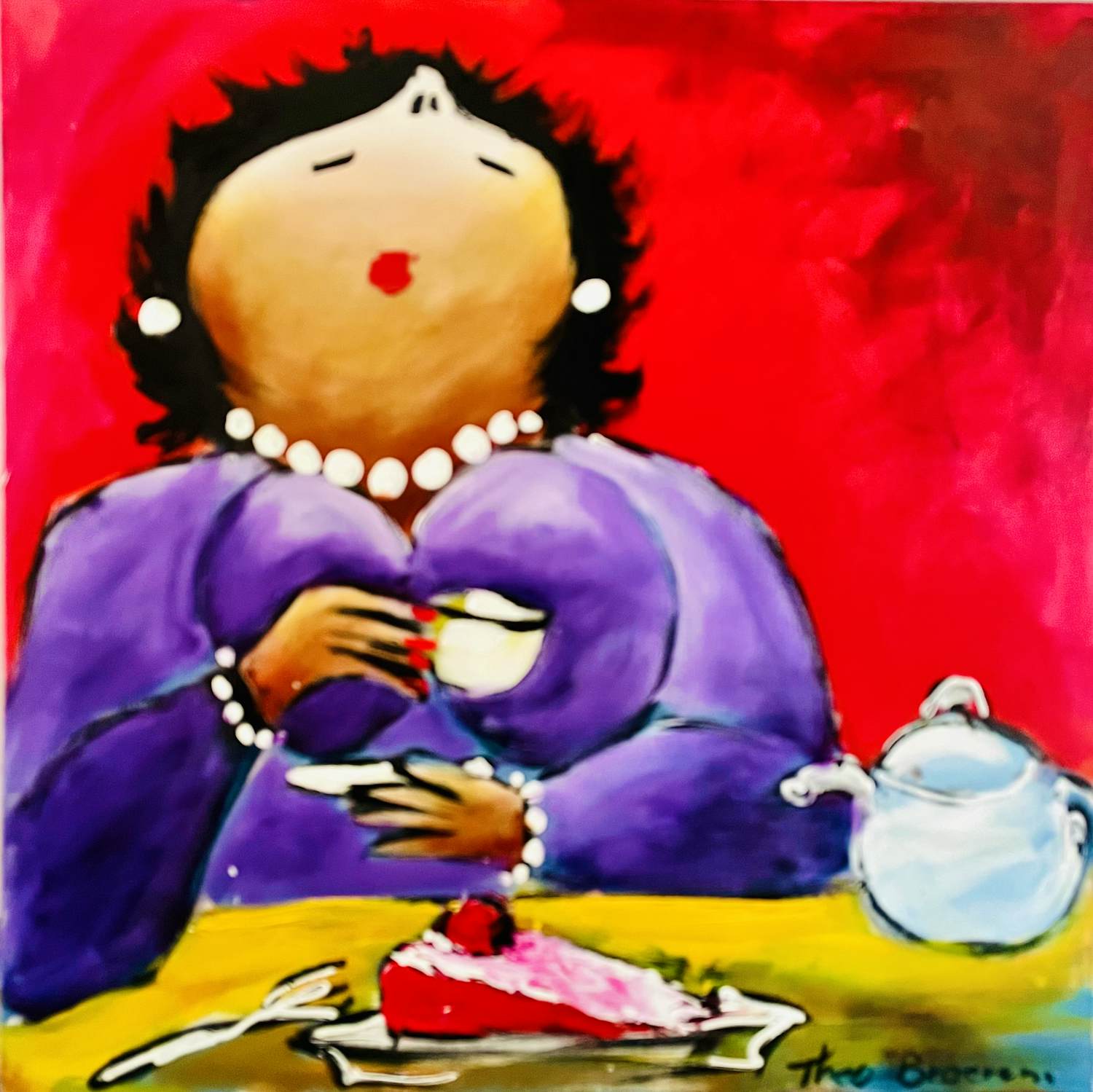 Theo Broeren - Acryl op doek (Schilderij) - Esther kopen? Bied vanaf 85!