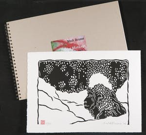 Mark Brusse - Uitgave Twelve monkeys plus one met originele linosnede kopen? Bied vanaf 50!