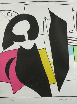 Joanet Gardy Artigas - Litho, Z.T. Abstracte compositie - Ingelijst kopen? Bied vanaf 1!