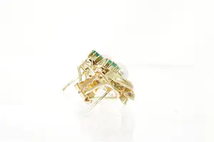 21 -  Magnifiek paar 18 Krt gouden vintage "fifties" oorsieraden met parel kopen? Bied vanaf 230!