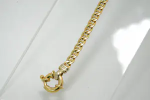 50 - Elegante 14krt gouden bi-color dames armband - gourmette schakel kopen? Bied vanaf 200!