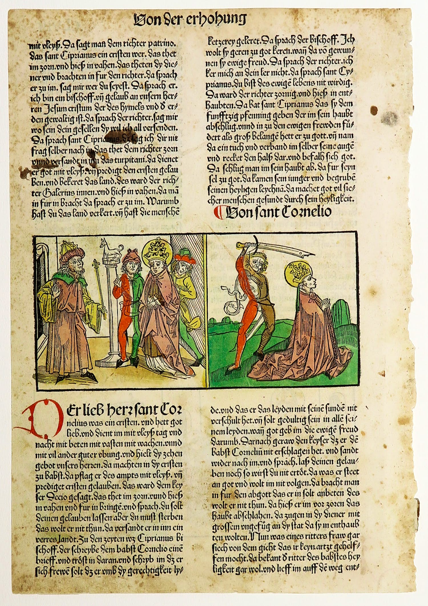 Anton Koberger - Wiegedruk en houtsnede, Blad uit de Legenda aurea kopen? Bied vanaf 1!