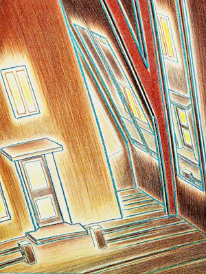 Jeroen Henneman - Groot in 1988 gemaakt kleuren litho "Het atelier in de Vossiusstraat" kopen? Bied vanaf 71!