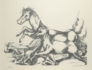 Ossip Zadkine - Litho, Zonder titel - Ingelijst kopen? Bied vanaf 100!