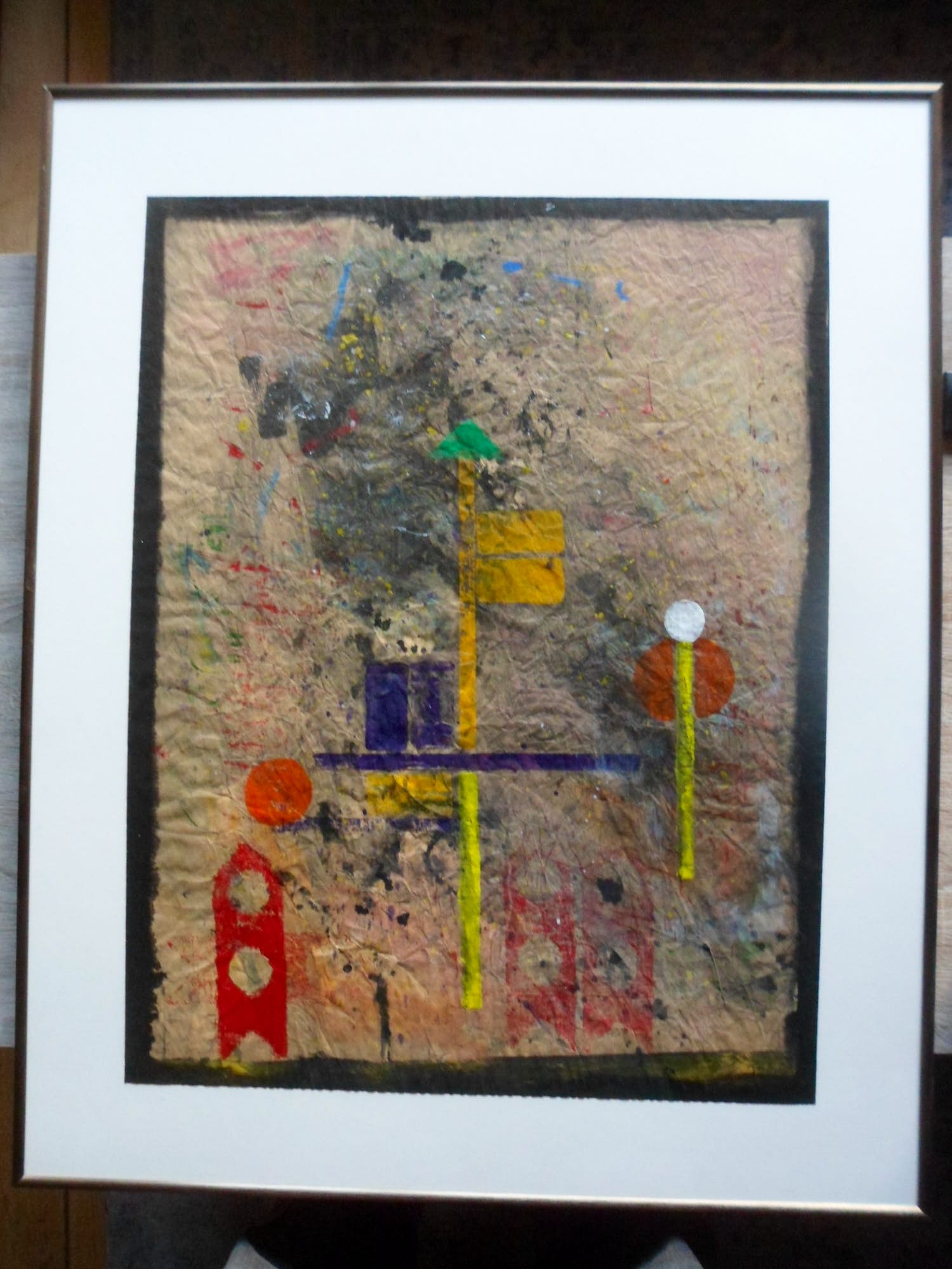 Hans Boomsma - Gemengde techniek op Japans papier verkocht voor € 50!