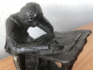 Klaas van den Berg - Zwaar bronzen beeld met certificaat. kopen? Bied vanaf 65!