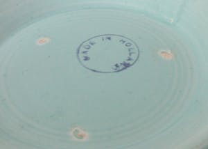 Niet of onleesbaar gesigneerd - Turqoise platelen Fruitschaal kopen? Bied vanaf 1!