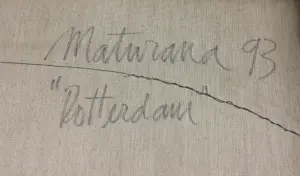 Mariano Maturana - Olieverf op doek, Rotterdam bij nacht - Ingelijst (Zeer groot) kopen? Bied vanaf 150!