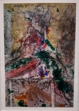 Ad Snijders - abstract - gemengde techniek op papier kopen? Bied vanaf 10!