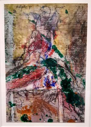 Ad Snijders - abstract - gemengde techniek op papier verkocht voor € 10!