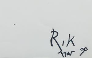 Rik van Iersel - Gemengde techniek op papier, Figuur met open mond - Ingelijst kopen? Bied vanaf 1!