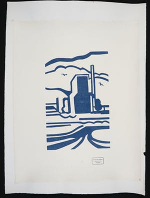 Paul Overhaus - Houtsnede, Lot van drie stedelijke voorstellingen kopen? Bied vanaf 10!