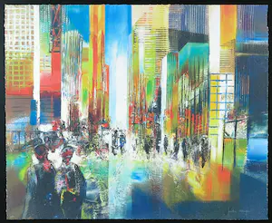 Peter Meijer - Zeefdruk, Park Avenue - Ingelijst kopen? Bied vanaf 1!