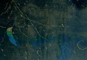 Jef Diederen - grote ingelijste lino/houtsnede: Lune de provence - 1987 kopen? Bied vanaf 75!