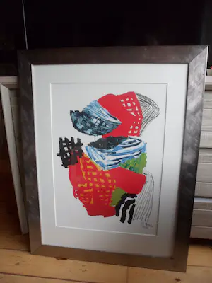 Karel Appel - Litho, Thought's Boomerang, ingelijst. kopen? Bied vanaf 175!