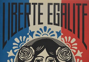 AcheterShepard Fairey - LIBERTÉ, ÉGALITÉ, FRATERNITÉ - gesigneerd? Enchérissez de 1!