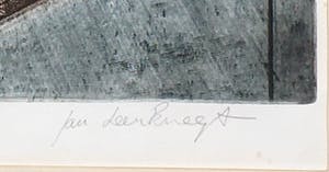 Jan Leenknegt - Ingekleurde ets 'In de zulzekestraat nr 11' kopen? Bied vanaf 100!