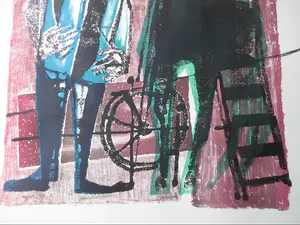 Dick Elffers - Man en paard - Kleurenlitho kopen? Bied vanaf 1!