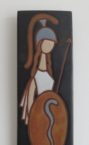 Helen Michaelides - Gestileerde kunst keramische wandtegel van Helena kopen? Bied vanaf 45!