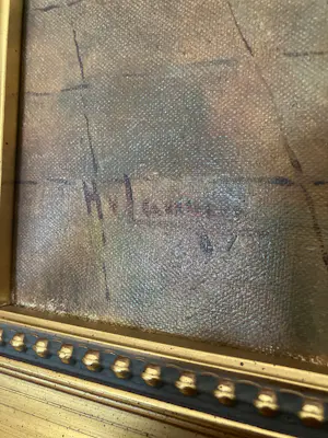 Hendrikus van Langen - Vrouw bij schouw kopen? Bied vanaf 200!